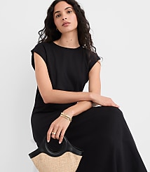 Petite Wedge Tee Midi Dress carousel Product Image 3