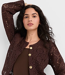 Petite Crochet Cardigan carousel Product Image 2