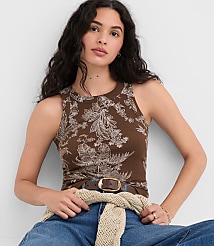 Floral Toile Perfect Tank carousel Product Image 3