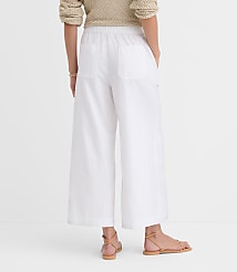 Breezy Wide Leg Crop Pants in Linen Cotton carousel Product Image 3