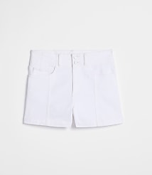 Rivete Double Shank High Rise Denim Shorts in White carousel Product Image 4
