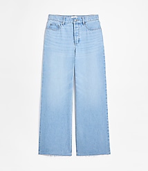 Rivete Tall Curvy Fresh Cut High Rise Relaxed Wide Leg Jeans in Wave Wash carousel Product Image 3