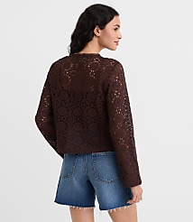 Petite Crochet Cardigan carousel Product Image 3
