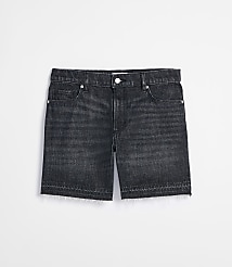 Rivete Unpicked Boyfriend Shorts in Noir Wash carousel Product Image 4