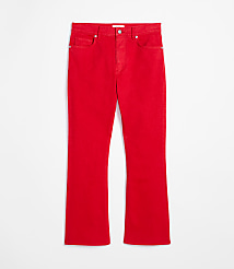 Rivete Tall Curvy High Rise Kick Crop Jeans in Maple Cherry carousel Product Image 3