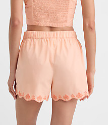LOFT Beach Floral Embroidered Poplin Shorts carousel Product Image 3