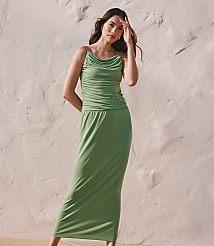 Ruched Apron Neck Midi Dress carousel Product Image 1