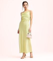 Lately Satin Bias Cowl Neck Gown carousel Product Image 2