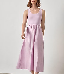 Lilla P Mixed Media Scoop Neck Dress carousel Product Image 1