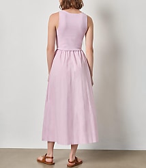Lilla P Mixed Media Scoop Neck Dress carousel Product Image 2