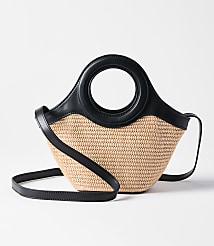 Mini Circle Handle Raffia Bag carousel Product Image 1