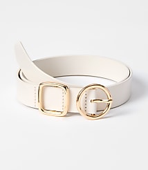 LOFT Versa Geo Leather Belt carousel Product Image 1