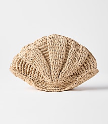 Raffia Seashell Clutch Bag carousel Product Image 1