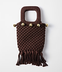 Metallic Fringe Macrame Bag carousel Product Image 1