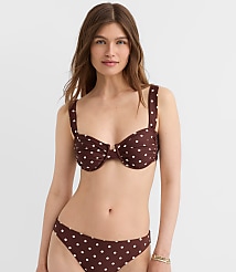 LOFT Beach Dotted Ruched Underwire Bikini Top carousel Product Image 2