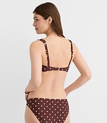 LOFT Beach Dotted Ruched Underwire Bikini Top carousel Product Image 3