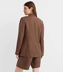 Oversized Linen Blend Modern Blazer carousel Product Image 2
