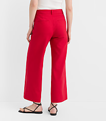 Palmer Wide Leg Crop Pants in Cotton Linen carousel Product Image 3