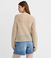 Shimmer Open Stitch Boatneck Sweater carousel Product Image 2