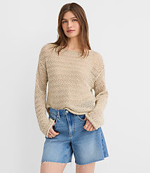 Shimmer Open Stitch Boatneck Sweater carousel Product Image 3