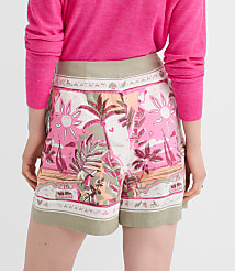 Palm Linen Cotton Wrap Skort carousel Product Image 3