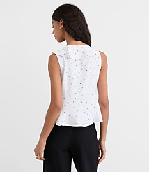 Petite Dotted Ruffle Bow Top carousel Product Image 3