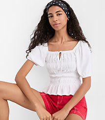 Smocked Puff Sleeve Top carousel Product Image 2