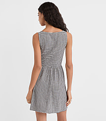 Gingham Ruched Mini Pocket Dress carousel Product Image 2