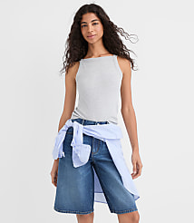 Perfect Ribbed Apron Neck Tank Top carousel Product Image 3