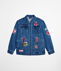 Wild Collective Red Sox Denim Jacket carousel Product Image 1