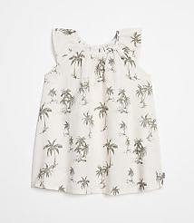 LOFT x Mon Coeur Linen Palm Tree Dress carousel Product Image 1