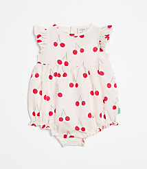 LOFT x Mon Coeur Linen Cherry Romper carousel Product Image 1