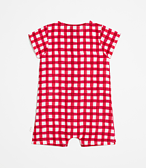 LOFT x Mon Coeur Linen Gingham Romper carousel Product Image 2