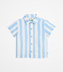 LOFT x Mon Coeur Linen Blue Cabana Shirt carousel Product Image 1