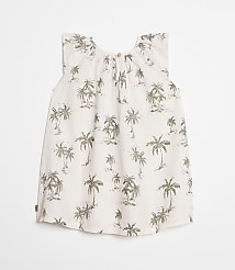 LOFT x Mon Coeur Linen Palm Tree Dress carousel Product Image 2