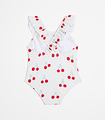 LOFT x Mon Coeur UPF 50+ Recycled Polyester Cherry Ruffle Swimsuit carousel Product Image 2