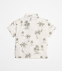 LOFT x Mon Coeur Linen Palm Tree Shirt carousel Product Image 2