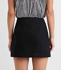 Petite Linen Cotton Modern Mini Skort carousel Product Image 2