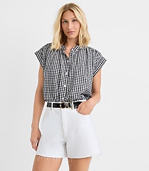 Gingham Everyday Dolman Shirt carousel Product Image 1