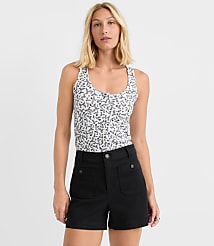 Floral Pointelle Button Tank Top carousel Product Image 2