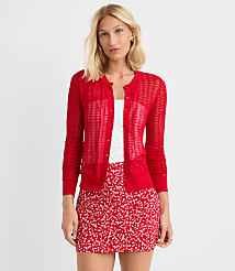 Scalloped Pointelle Cardigan carousel Product Image 1