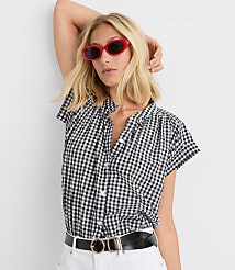 Gingham Everyday Dolman Shirt carousel Product Image 2