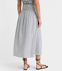 Petite Plaid Smocked Midi Skirt carousel Product Image 3