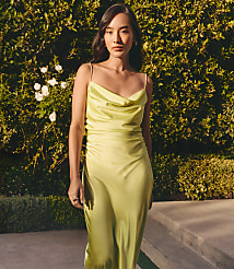 Lately Satin Bias Cowl Neck Gown carousel Product Image 1