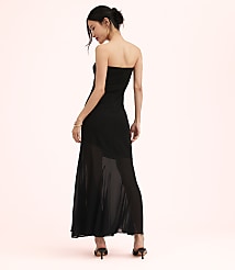 Lately Strapless Mixed Media Gown carousel Product Image 3