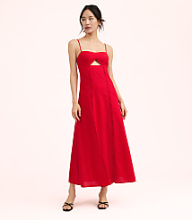 Lately Cutout Linen Cotton Maxi Dress carousel Product Image 2