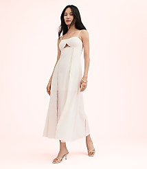 Lately Cutout Linen Cotton Maxi Dress carousel Product Image 1