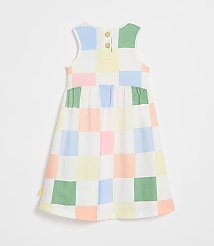 LOFT x Mon Coeur Recycled Cotton Checkered Tank Dress carousel Product Image 2