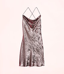 Lately Metallic Satin Cowl Neck Mini Dress carousel Product Image 4