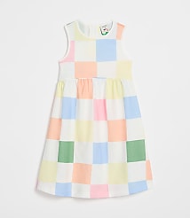 LOFT x Mon Coeur Recycled Cotton Checkered Tank Dress carousel Product Image 1